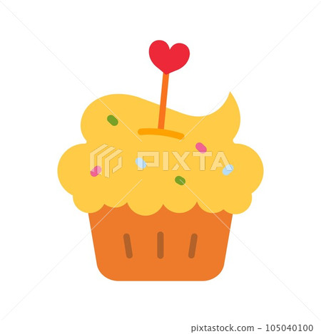 Cupcake Icon Image. 105040100