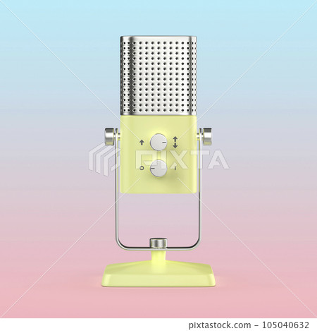 Microphone on color background Microphone on color background 105040632