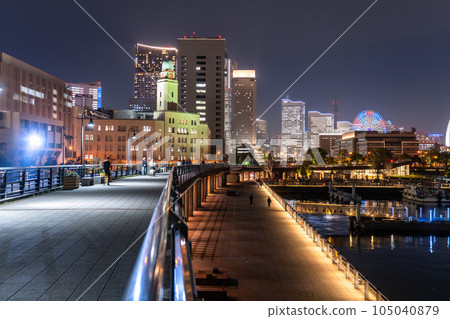 《神奈川縣》橫濱港鎮夜景,大象鼻子公園 《神奈川縣》橫濱港鎮夜景,大象鼻子公園 105040879