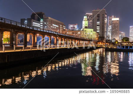 《神奈川縣》橫濱港鎮夜景，大象鼻子公園 105040885