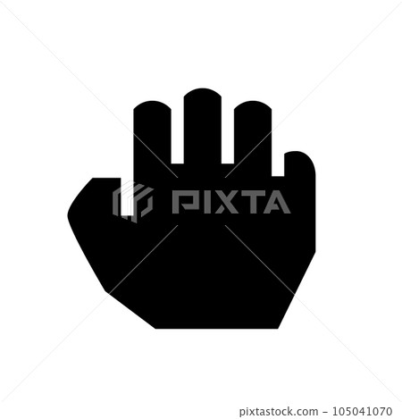 代表手、粘液、拳頭和抓握的填充風格圖標 105041070