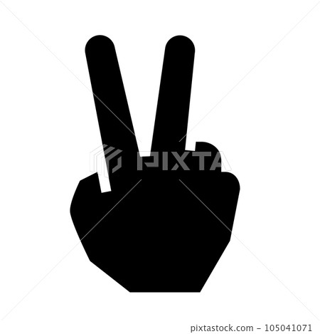 代表手、剪刀、浮標和碎片的填充風格圖標 105041071