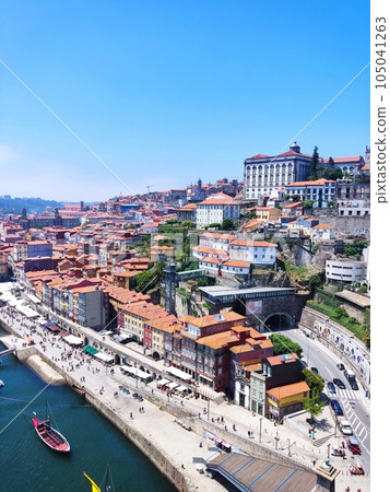 Porto famous historic city, Portugal. Architecture of old town. Travel to Ribeira and Douro river. 105041263
