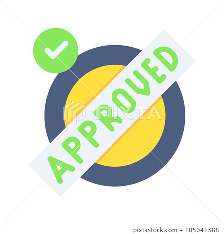 Approved Icon Image. 105041388