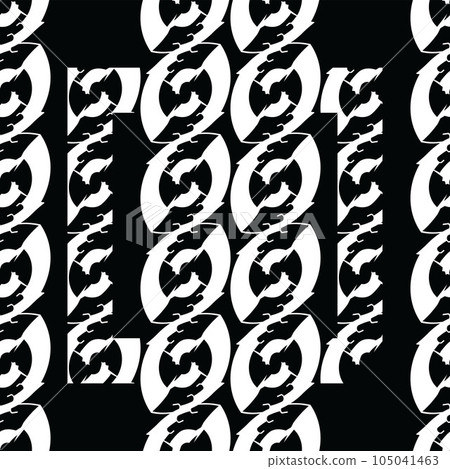 abstract seamless pattern with white abstract beans; beans abstract ornament repetition 105041463