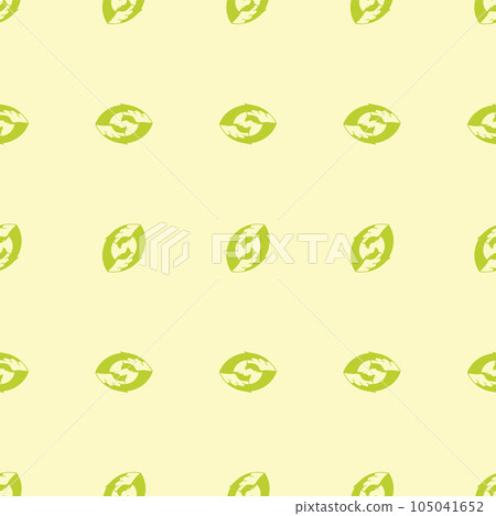 pattern with abstract seed repeating in rows arranged horizontal and vertical lime 105041652
