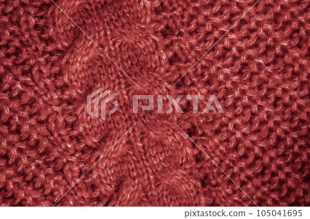 Handmade knit background with detail woven threads. 105041695