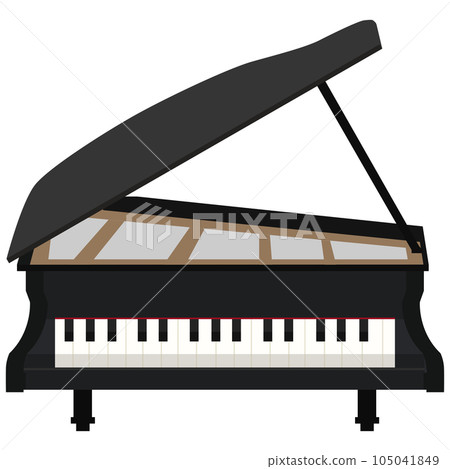 Piano illustration material vector 105041849