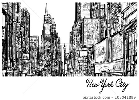 Original representation of Times Square in New York Original representation of Times Square in New York 105041899