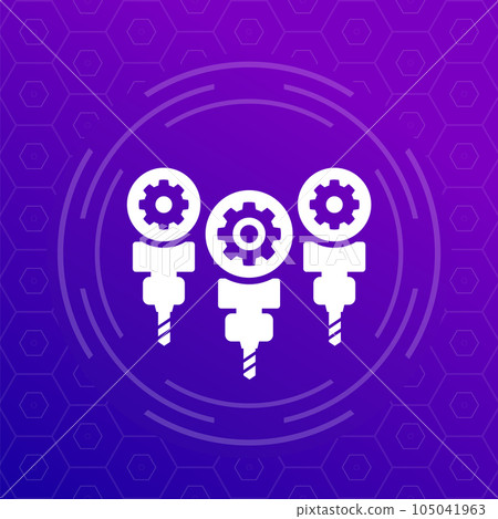 CNC machine service icon, vector design CNC machine service icon, vector design 105041963