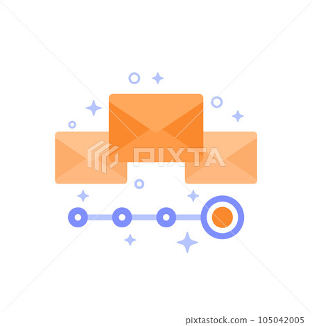 email campaign icon, flat vector email campaign icon, flat vector 105042005