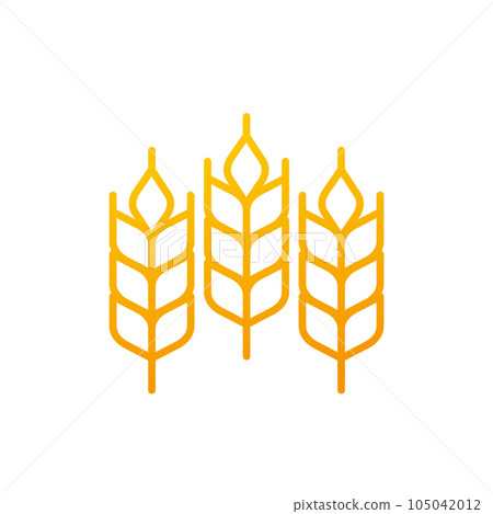 wheat line icon, farming and agriculture vector 105042012