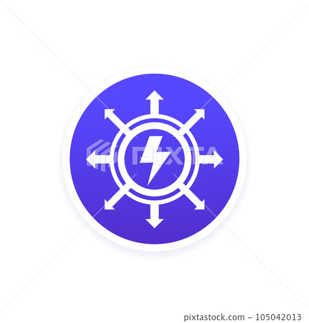 electric power distribution icon, vector 105042013
