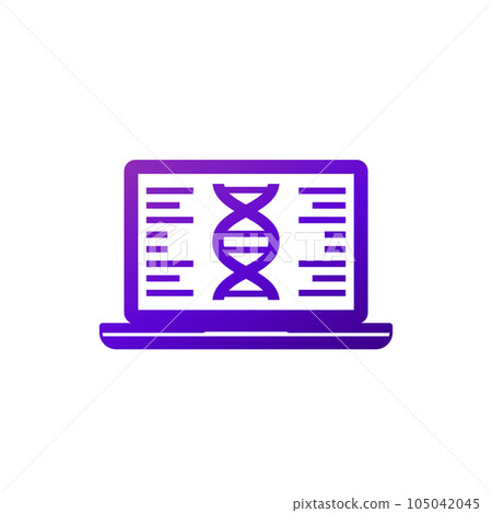 bioinformatics icon, analysis of biological data bioinformatics icon, analysis of biological data 105042045