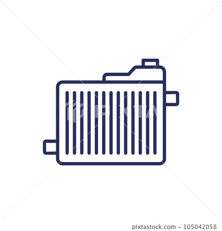car radiator icon, line vector 105042058