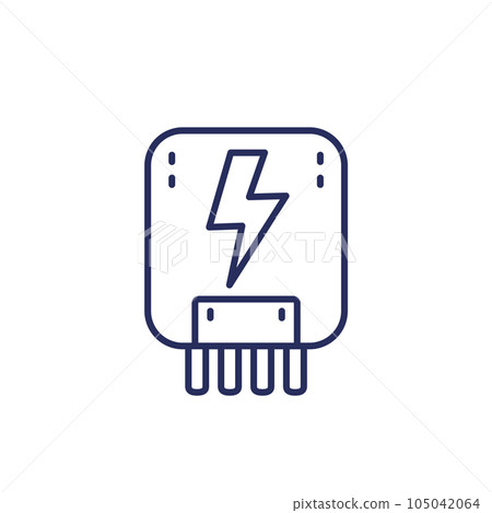 electric power control box line icon 105042064
