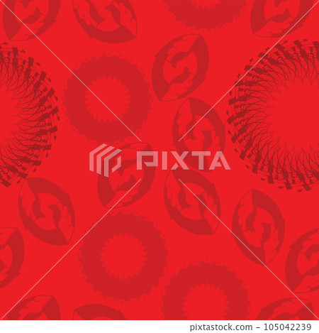 Seamless pattern with decorative ornaments 105042239