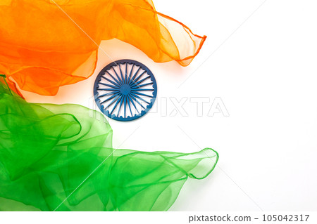 Indian Independence Day concept background with Ashoka wheel 105042317