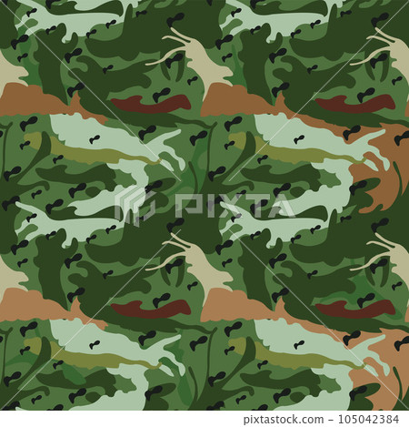 Camouflage seamless pattern with green and brown Camouflage seamless pattern with green and brown 105042384