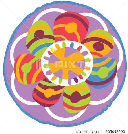 Colorful abstract flower logo 105042600