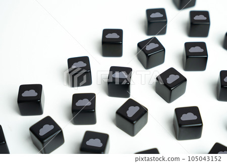 Internet cloud data storage. Cloud computing technology. Internet of things. Corporate ecosystem. 105043152