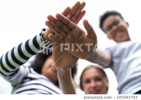 Group of friends feeling great together Group of friends feeling great together 105043783
