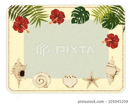 框架材質[雞蛋花、棕櫚樹、龜背竹]海留言卡 105045209