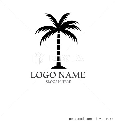 Palm tree summer logo template Palm tree summer logo template 105045958