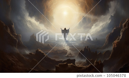 Second coming. Jesus Christ came to earth AI 105046378