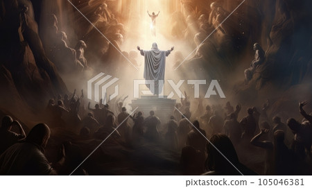 Appearance of Jesus Christ to the people AI Appearance of Jesus Christ to the people AI 105046381