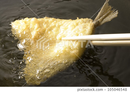 Fry horse mackerel tempura 105046548