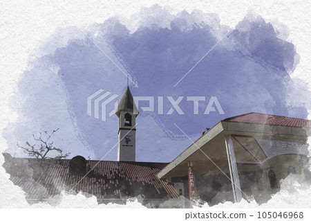 Watercolor style Hiroshima Miyoshi Winery Miyoshi City, Hiroshima Prefecture Watercolor style Hiroshima Miyoshi Winery Miyoshi City, Hiroshima Prefecture 105046968