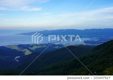 Ryotsu Bay and Lake Kamo from Kinpokusan Traverse Trail 105047927