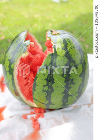 Watermelon after watermelon splitting Watermelon after watermelon splitting 105048300