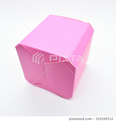pink paper box on white background, package for design pink paper box on white background, package for design 105048552