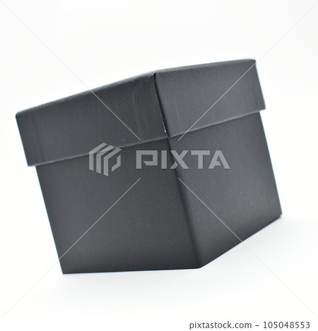 black paper box on white background, packaging industry black paper box on white background, packaging industry 105048553