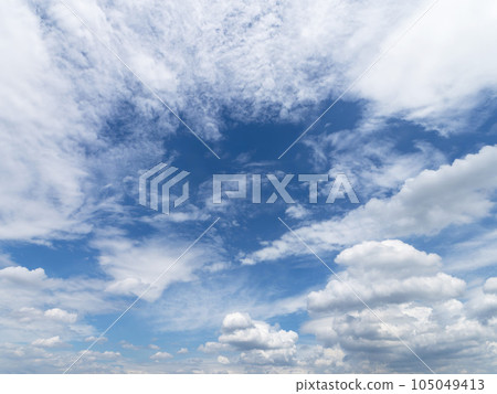 Summer sky with white clouds Summer sky with white clouds 105049413