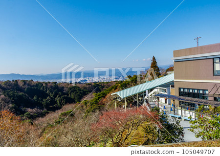 [靜岡的風景] 從日本平看到的景色（靜岡市區方向和日本平索道） 105049707