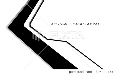 Abstract black line arrow direction geometric futuristic cyber on white with blank space design modern technology creative background vector Abstract black line arrow direction geometric futuristic cyber on white with blank space design modern technology creative background vector 105049733