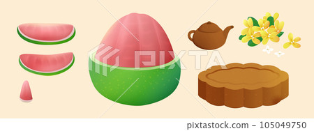 Mid autumn festival element set 105049750