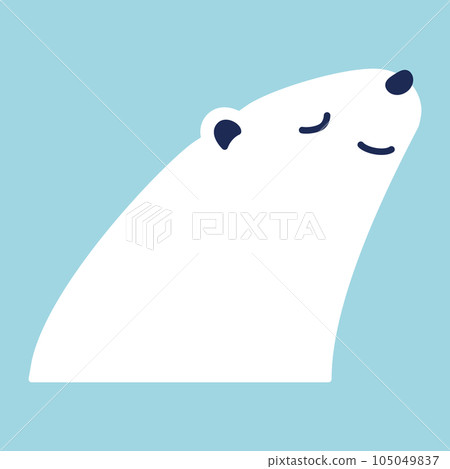 A simple illustration of a sideways polar bear A simple illustration of a sideways polar bear 105049837