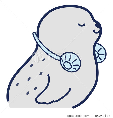 Illustration of a seal using a neck fan 105050148