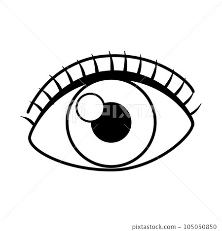 眼睛黑色和白色圖標 01 105050850
