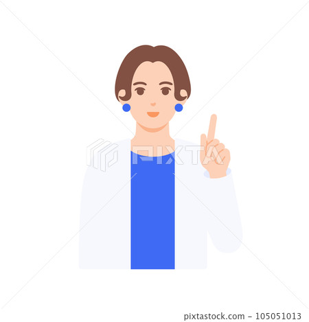 一位提供建議的職業女性。提出求婚的女人的矢量插圖材料。 一位提供建議的職業女性。提出求婚的女人的矢量插圖材料。 105051013