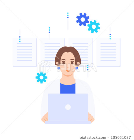 Measure the effectiveness of measures using marketing automation tools. Business person analyzing data. 105051087
