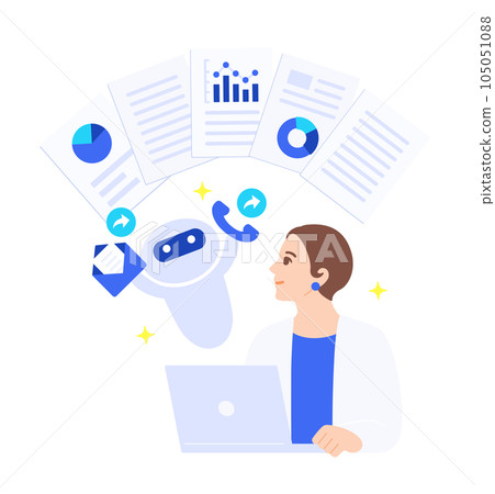 A career woman whose work efficiency has improved thanks to the introduction of MA and the automation of marketing activities. 105051088