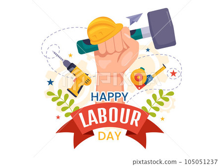 Happy Labor Day Vector Illustration with Various Construction Tools for Workers Buildings in Flat Cartoon Hand Drawn Background Templates Happy Labor Day Vector Illustration with Various Construction Tools for Workers Buildings in Flat Cartoon Hand Drawn Background Templates 105051237