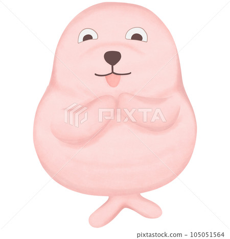 Cute baby seal isolated on white background. Vector illustration. Cute baby seal isolated on white background. Vector illustration. 105051564