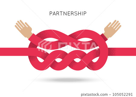 Symbol of business cooperation and partnership Symbol of business cooperation and partnership 105052291