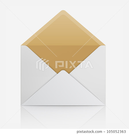 Blank template of paper envelope. 105052363